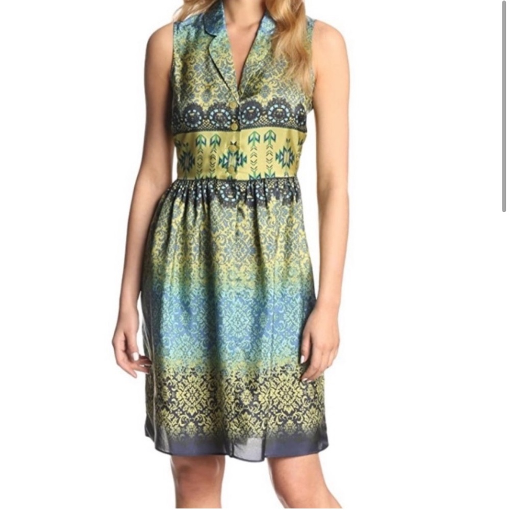 NWT Pendleton 100% Silk Washable Womens Multicolor Southwestern Marika Dress 6P